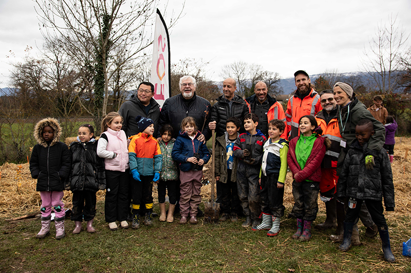 Une micro-forêt à l'école Jean-de-La-Fontaine