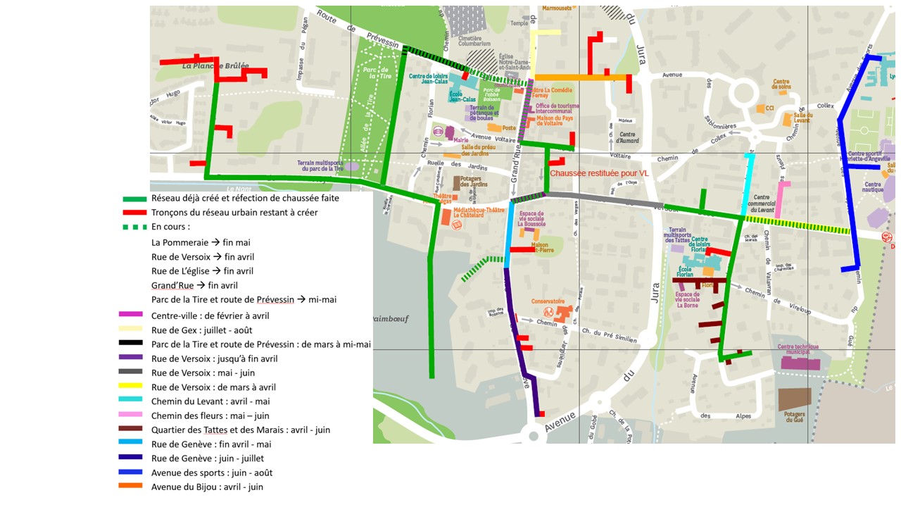 plan des travaux du réseau de chaleur - mise à jour 18 avril 2025