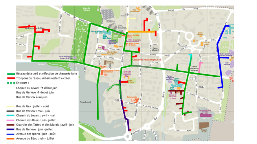 plan des travaux du réseau de chaleur - mise à jour 27 mai 2025