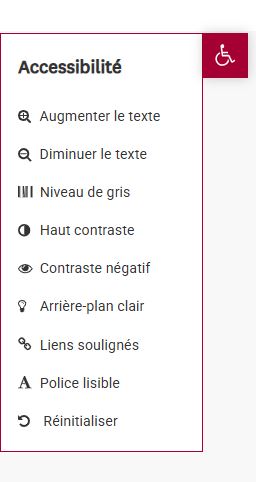 Module d'accessibilité sur le site www.ferney-voltaire.fr