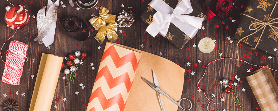 Emballage cadeaux de Noël