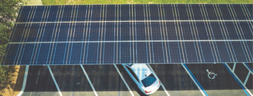 Installation ombrières photovoltaïques