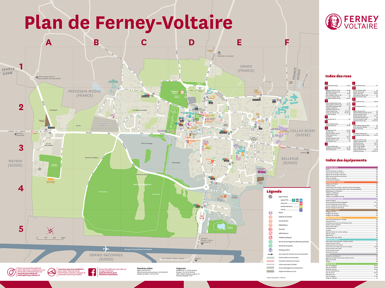 Plan de la Ville de Ferney-Voltaire